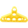LEGO Yellow nosník 3 x 5 x 0.5 Triangle Tenký Typ 1 (2905)