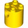 LEGO Yellow Kostka 2 x 2 x 2 Kulatá s držákem spodní nápravy &#039;x&#039; Tvar &#039;+&#039; Orientace (30361)
