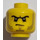 LEGO Žlutá Burglar Hlava s Strniště a Scowl (Zapuštěný pevný cvoček) (3626 / 12535)