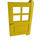 LEGO Yellow Dveře 1 x 4 x 5 s 4 Panes se 2 body na pivotu (3861)
