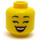 LEGO Žlutá Dual-Sided ženský Hlava s Open Smile s Zuby / Laughing s zavřený Oči (Zapuštěný pevný cvoček) (3626 / 56785)