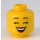 LEGO Žlutá Dual-Sided ženský Hlava s Open Smile s Zuby / Laughing s zavřený Oči (Zapuštěný pevný cvoček) (3626 / 56785)