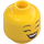 LEGO Žlutá Dual-Sided ženský Hlava s Open Smile s Zuby / Laughing s zavřený Oči (Zapuštěný pevný cvoček) (3626 / 56785)