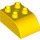 LEGO Yellow Duplo Kostka 2 x 3 s Zakřivená Rohí část (2302)