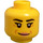 LEGO Žlutá ženský Hlava s Smile (Zapuštěný pevný cvoček) (3626 / 101367)