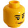 LEGO Žlutá ženský Hlava s Smile (Zapuštěný pevný cvoček) (3626 / 101367)