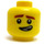 LEGO Žlutá Hlava Reddish Hnědá Eyebrows a Freckles Vzor (Zapuštěný pevný cvoček) (3626 / 33849)