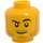 LEGO Žlutá Hlava s Smirk a Strniště Vousy (Zapuštěný pevný cvoček) (3626 / 37501)