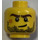 LEGO Žlutá Hlava s Strniště, Scar a Crooked Smile (Zapuštěný pevný cvoček) (10260 / 14759)