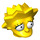 LEGO Žlutá Lisa Simpson Hlava s Worried Look (16372)