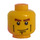 LEGO Žlutá Minifigurka Hlava s Chin Dimple &amp; Cheek Lines Dekorace (Bezpečnostní cvoček) (3626 / 48151)