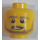 LEGO Žlutá Minifigurka Hlava s Smile, Vousy, a Oko Wrinkles (Zapuštěný pevný cvoček) (11960 / 19549)