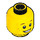 LEGO Yellow Minifigure Hlava s Surprised Smile a Freckles (Zapuštěný masivní čep) (12327 / 90787)