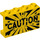 LEGO Žlutá Panel 1 x 4 x 2 s &quot;Caution&quot; a Explosion Burst (14718 / 74082)