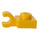 LEGO Yellow Deska 1 x 1 s Horizontální klip (Tlustý otevřený &#039;O&#039; klip) (52738 / 61252)