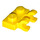 LEGO Yellow Deska 1 x 2 s Horizontální Clips (Otevřít klipy &#039;O&#039;) (49563 / 60470)