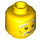 LEGO Yellow Sensei Wu s Dlouho Robe Minifigure Hlava (Zapuštěný masivní čep) (3626)