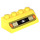 LEGO Yellow Sklon 2 x 4 (45°) s Headlights a Black Lines Vzor s drsným povrchem (3037 / 82929)