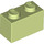 LEGO Yellowish Green Kostka 1 x 2 se spodní trubkou (3004 / 93792)